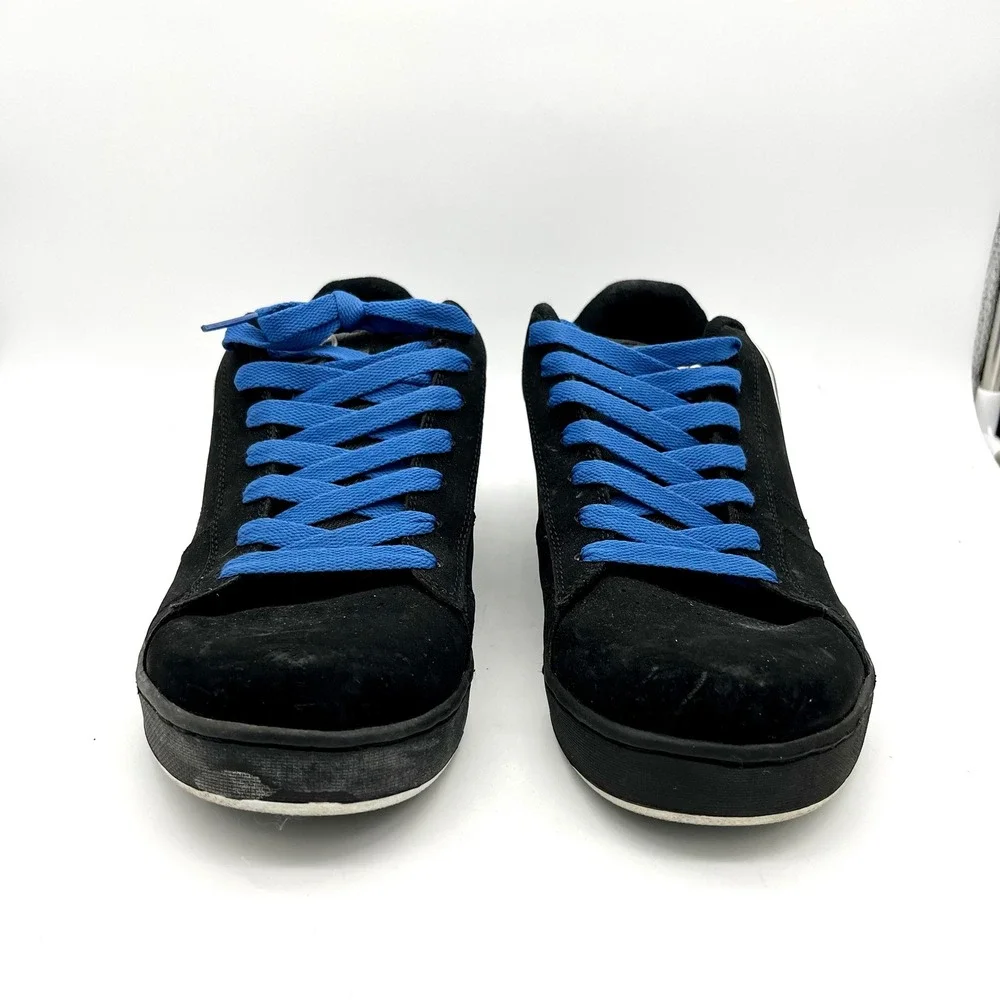 DVS Vendetta Skate Shoes Sneakers Black Suede Blue Laces‎ Mens Size 13 Y2K